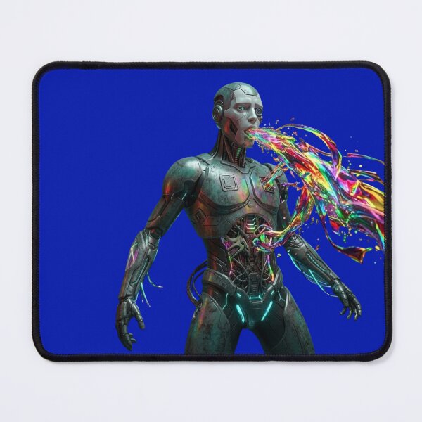 Item preview, The Soul of the Machine - Colorful Cyber Surrealism designed and sold by ChaosModeArt.