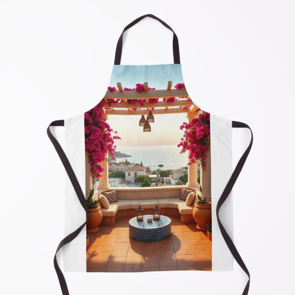 Artikelvorschau, Mediterrane Terrasse mit Bougainvillea-Sonnenuntergangsblick entworfen und verkauft von Vida e Arte.