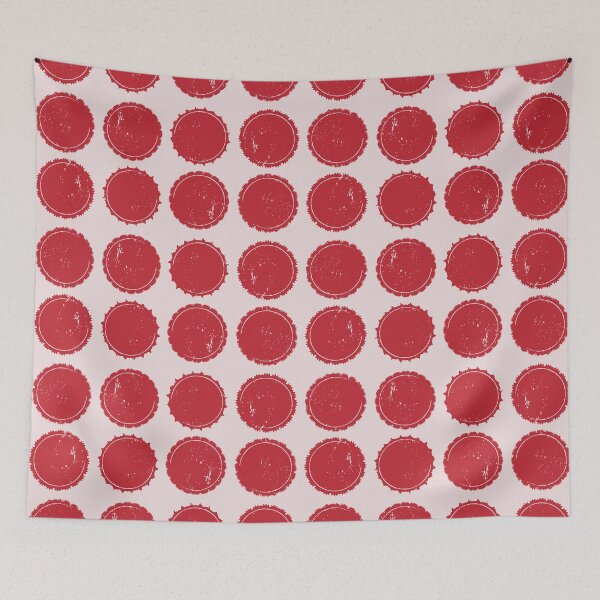 Item preview, Red Bottle Cap Pattern on Grid designed and sold by Arturo Daniel Garcia Palomo.