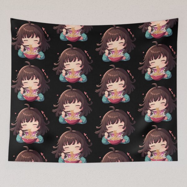 Item preview, Nadeko Sengoku Bakemonogatari Kawaii Ramen Chibi Hearts designed and sold by mildaclairmo.