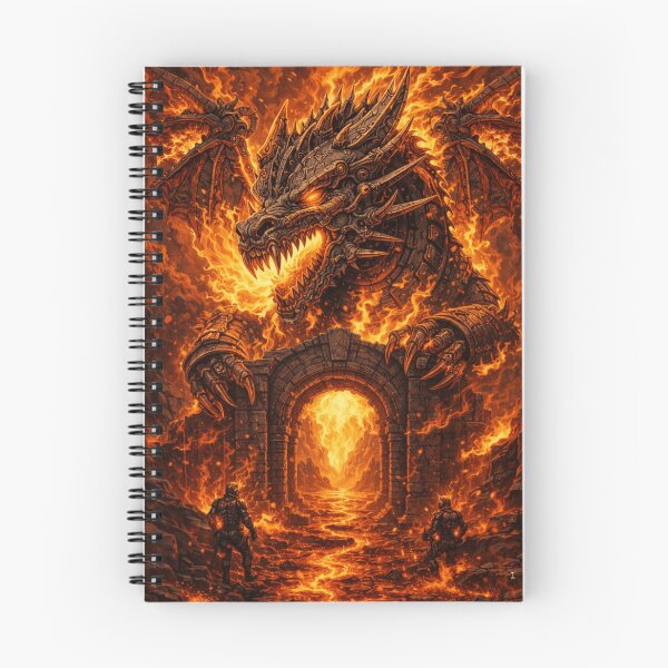 Item preview, Inferno Dragon Gate Fantasy Art designed and sold by ArtByRubab.