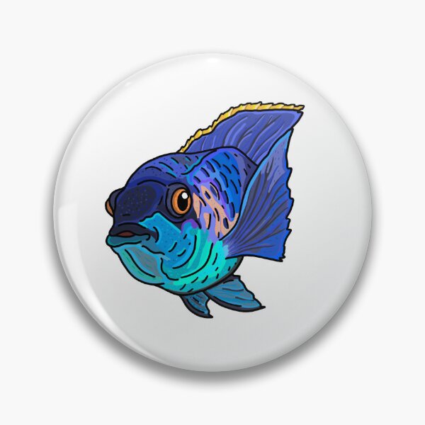 Item preview, Electric Blue Acara Aquarium Fish  designed and sold by The Confused Chameleon.