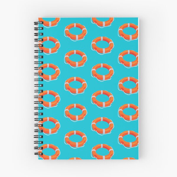 Item preview, Orange Lifebuoy on Bright Blue Background designed and sold by Arturo Daniel Garcia Palomo.