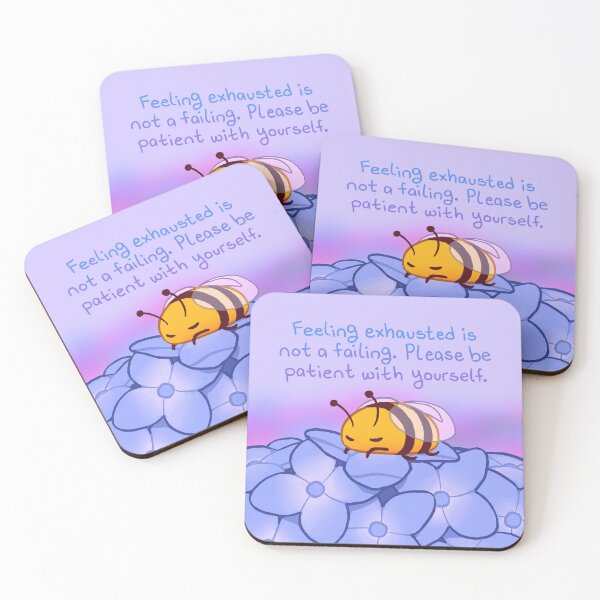 Item preview, "Feeling Exhausted is not a Failing" Bee and Hydrangea designed and sold by thelatestkate.