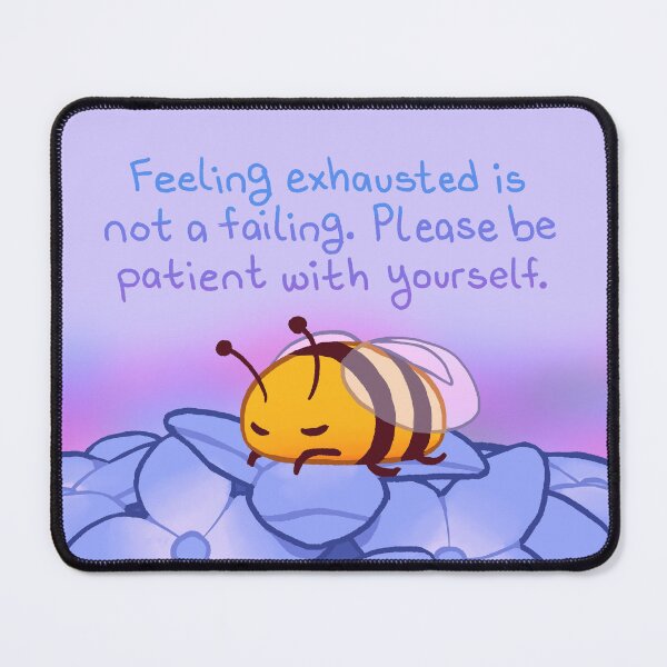 Item preview, "Feeling Exhausted is not a Failing" Bee and Hydrangea designed and sold by thelatestkate.