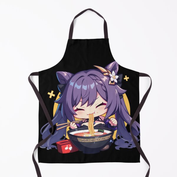 Item preview, Keqing Genshin Impact Kawaii Chibi Ramen Noodles Slurp designed and sold by mildaclairmo.