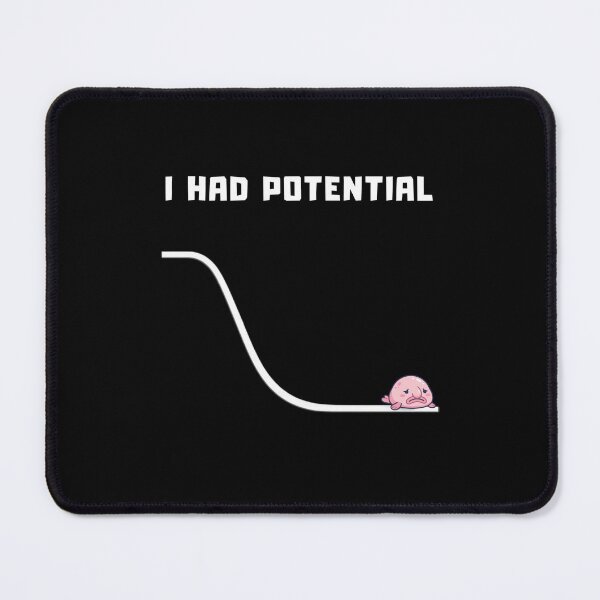 Item preview, I Had Potential – Sad Blobfish Meme Minimalist Humor Design designed and sold by CyrilloArt.