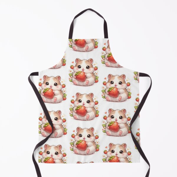 Item preview, Cute Hamster With Strawberry Sticker designed and sold by PIXEL POP DESIGNS - Beyond the Norm!.
