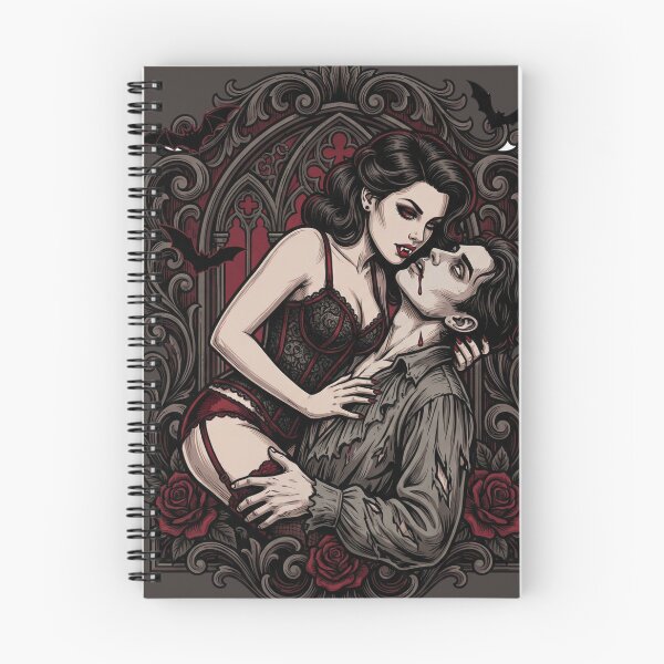 Item preview, Romantic Gothic Vampire Couple Embrace designed and sold by Shirtaholism.