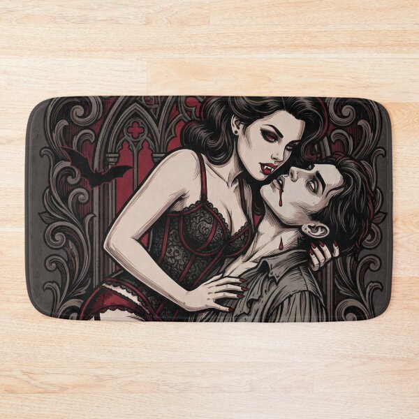 Item preview, Romantic Gothic Vampire Couple Embrace designed and sold by Shirtaholism.