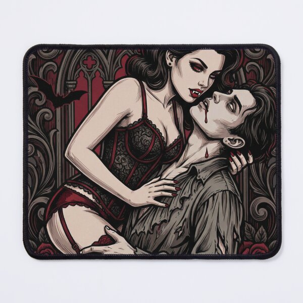 Item preview, Romantic Gothic Vampire Couple Embrace designed and sold by Shirtaholism.