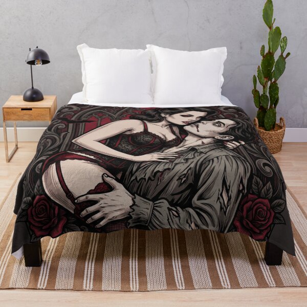 Item preview, Romantic Gothic Vampire Couple Embrace designed and sold by Shirtaholism.