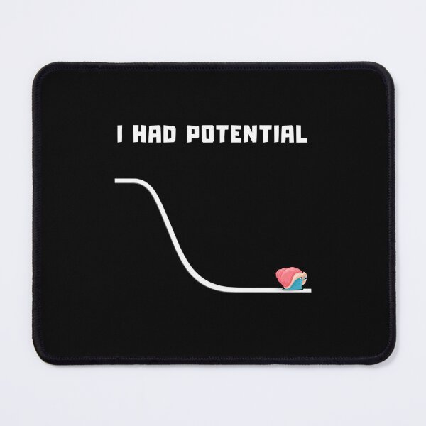 Item preview, I Had Potential – Sad Snail Meme Minimalist Humor Design designed and sold by CyrilloArt.