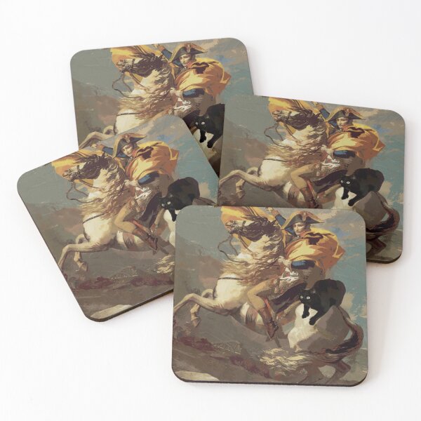 Item preview, Kuro Kitty in Art History: Napoleon & Shoyu Crossing the Alps after David designed and sold by NowellM.