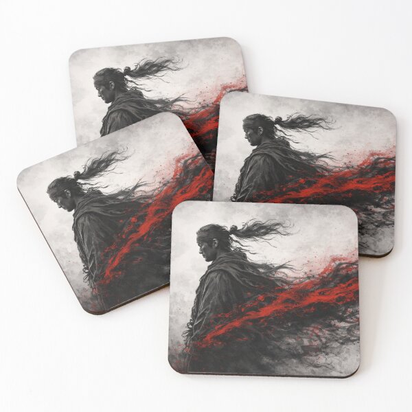 Item preview, Silent Warrior Wrapped In Crimson Ink Storm designed and sold by walex-jed.