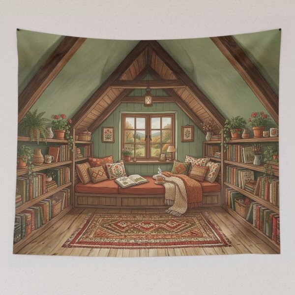 Item preview, Cozy reading nook!!! - Cozy Book Lover - A cozy reading corner - A cozy paradise for book lovers designed and sold by SoffyLee586.