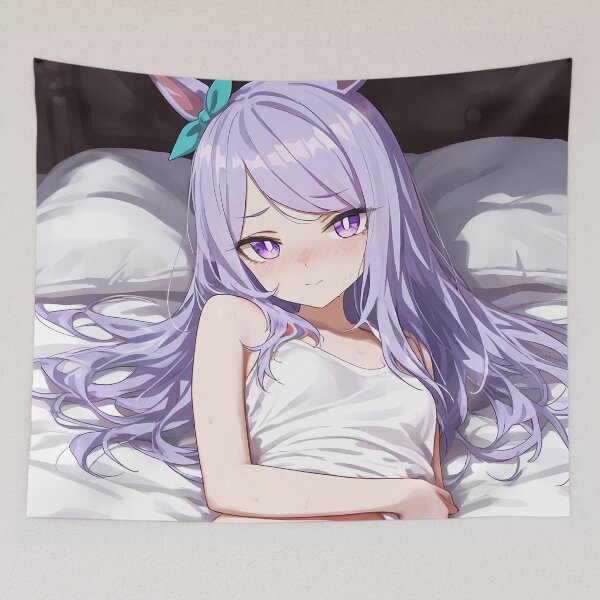 Item preview, Mejiro Mcqueen Uma Musume Cozy Lavender Resting Pillow Night designed and sold by mildaclairmo.