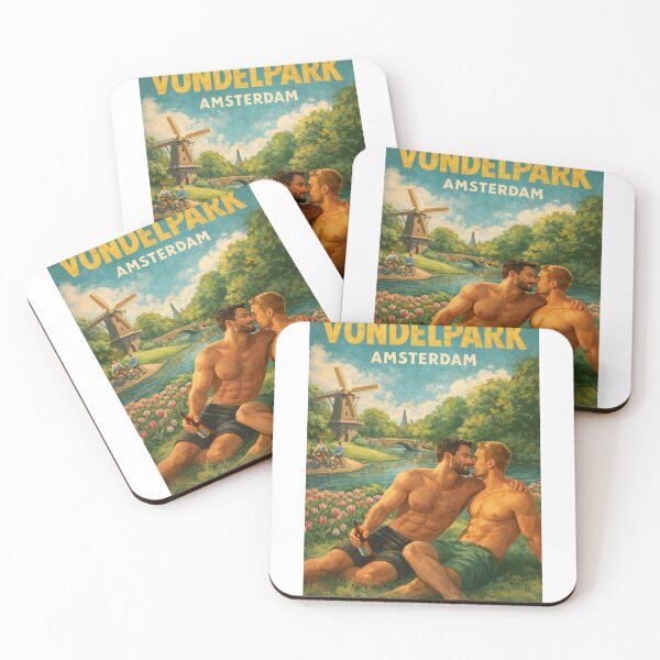 Item preview, Vondelpark Amsterdam Windmill Canal and Romantic Park Gay Couple designed and sold by Aryabek.
