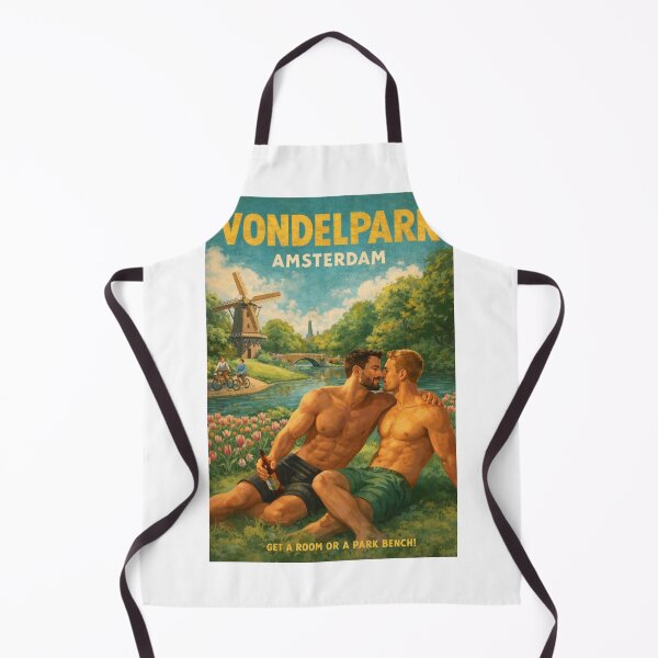 Item preview, Vondelpark Amsterdam Windmill Canal and Romantic Park Gay Couple designed and sold by Aryabek.