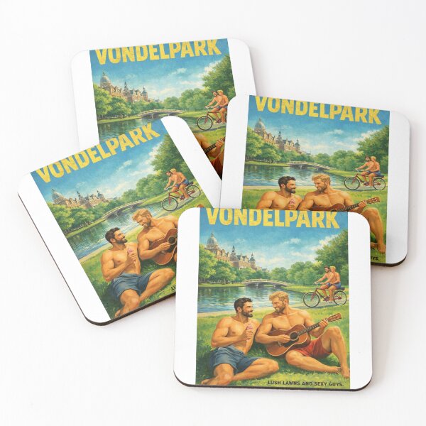 Item preview, Vondelpark Amsterdam Canal Picnic and Summer Music Gay Couple designed and sold by Aryabek.