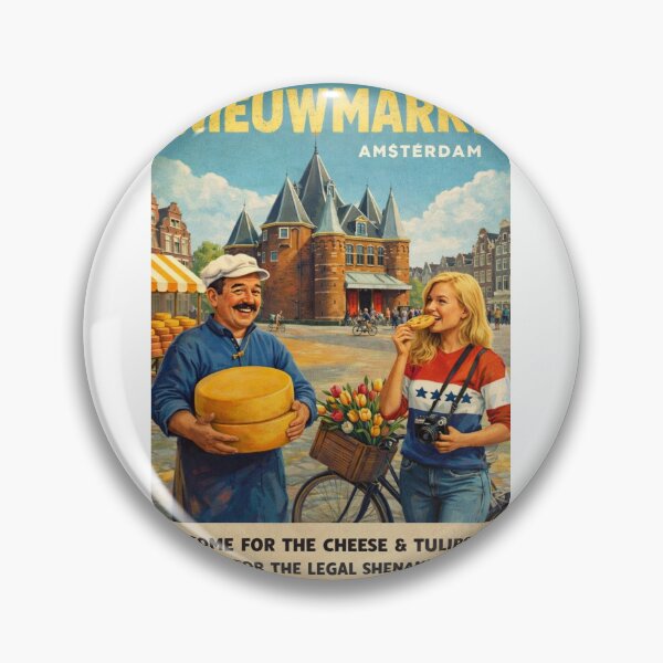 Item preview, Nieuwmarkt Amsterdam De Waag Cheese and Tulip Market Scene designed and sold by Aryabek.