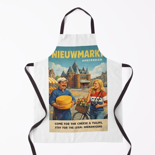 Item preview, Nieuwmarkt Amsterdam De Waag Cheese and Tulip Market Scene designed and sold by Aryabek.