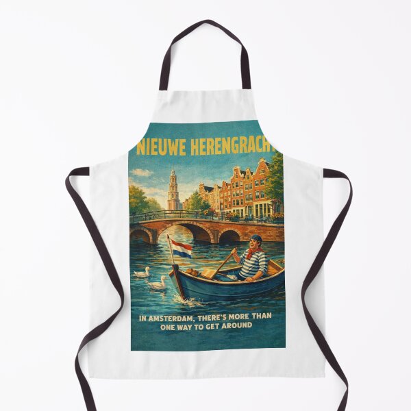 Item preview, Nieuwe Herengracht Amsterdam Canal Boat and Historic Bridge designed and sold by Aryabek.
