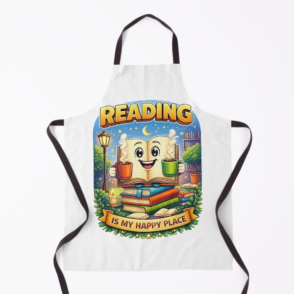 Item preview, Reading Is My Happy Place – Cute Book Lover Cartoon Design designed and sold by Wear Sculpt.