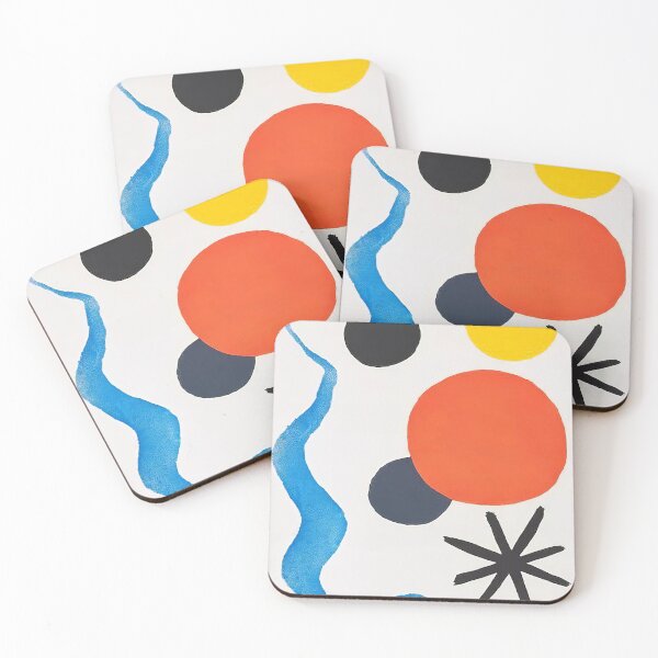 Item preview, Abstract Surreal Shapes Inspired by Joan Miró – Minimalist Colorful Modern Art designed and sold by Bondira-Spono.