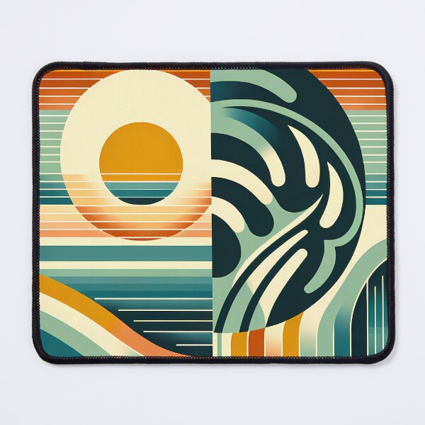 Item preview, Geometric Sun and Monstera Abstract designed and sold by InkSmithery.