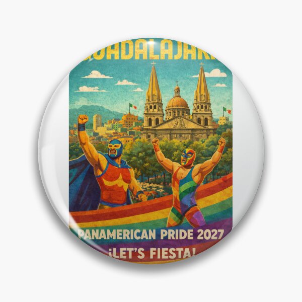 Item preview, Guadalajara Mexico PanAmerican Pride 2027 Lucha Libre Pride Poster designed and sold by Aryabek.