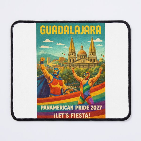 Item preview, Guadalajara Mexico PanAmerican Pride 2027 Lucha Libre Pride Poster designed and sold by Aryabek.