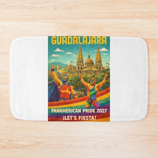 Item preview, Guadalajara Mexico PanAmerican Pride 2027 Lucha Libre Pride Poster designed and sold by Aryabek.