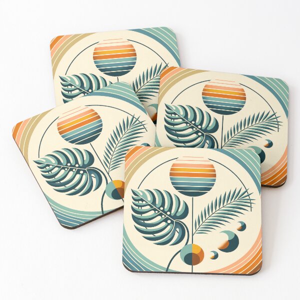 Item preview, Abstract Botanical Sun and Tropical Leaves designed and sold by InkSmithery.