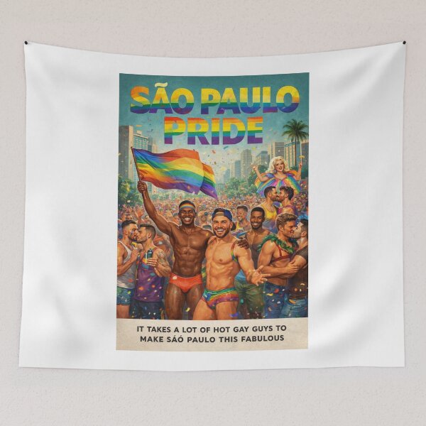 Item preview, São Paulo Brazil Pride Festival LGBTQ Parade Scene designed and sold by Aryabek.