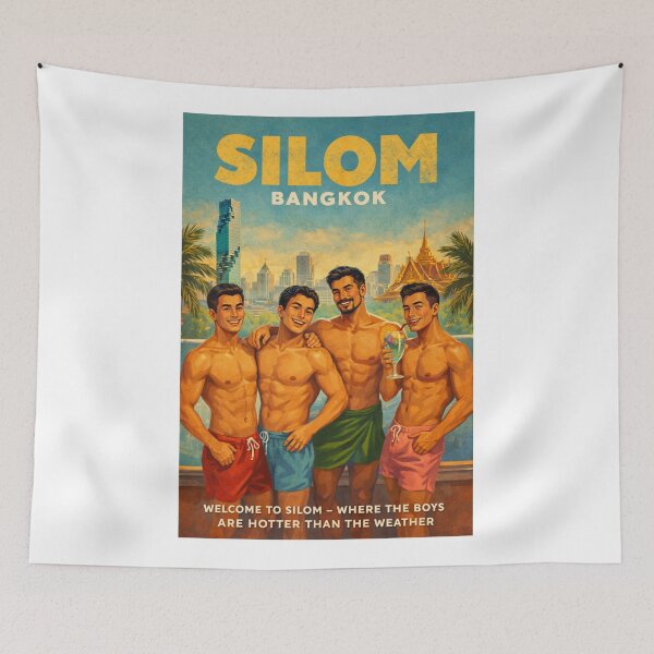 Item preview, Silom Bangkok Thailand Gay District Skyline Travel designed and sold by Aryabek.