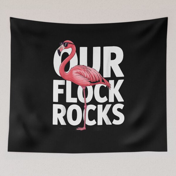 Item preview, Our Flock Rocks - Cool Flamingo Sunglasses designed and sold by Creative Spark.