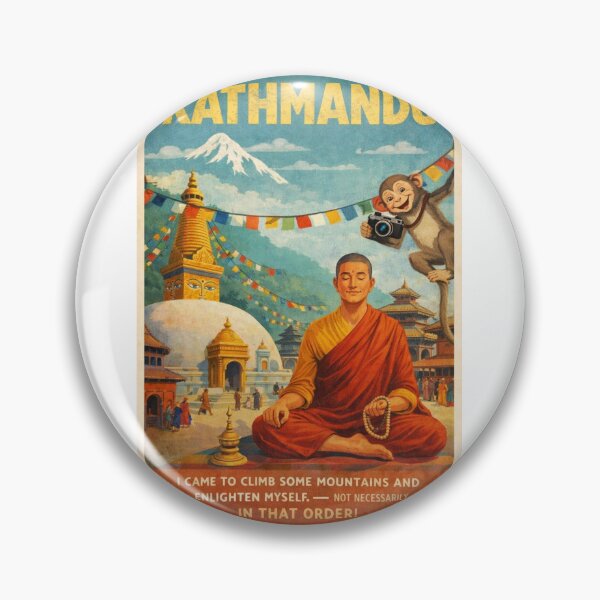 Item preview, Kathmandu Nepal Swayambhunath Stupa Monkey Temple Scene designed and sold by Aryabek.