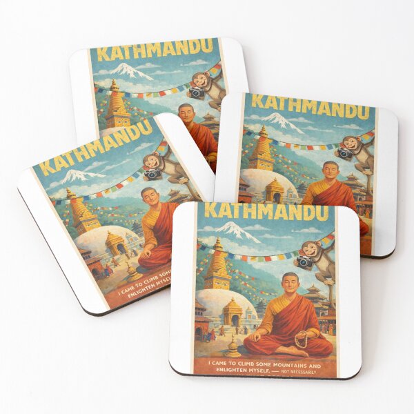 Item preview, Kathmandu Nepal Swayambhunath Stupa Monkey Temple Scene designed and sold by Aryabek.