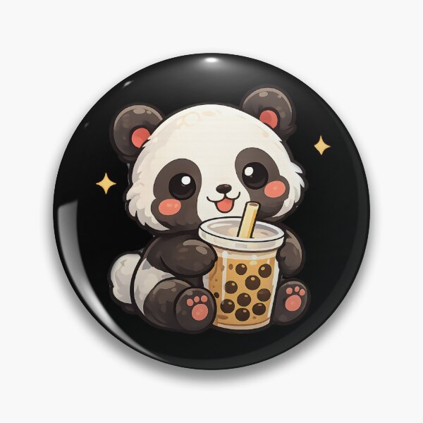 Item preview, Cute Baby Panda Drinking Bubble Tea designed and sold by SoftStyleStudio ⭐⭐⭐.