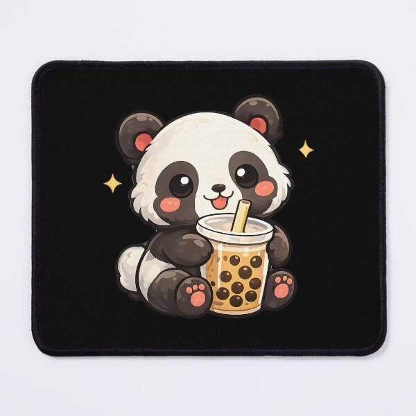 Item preview, Cute Baby Panda Drinking Bubble Tea designed and sold by SoftStyleStudio ⭐⭐⭐.