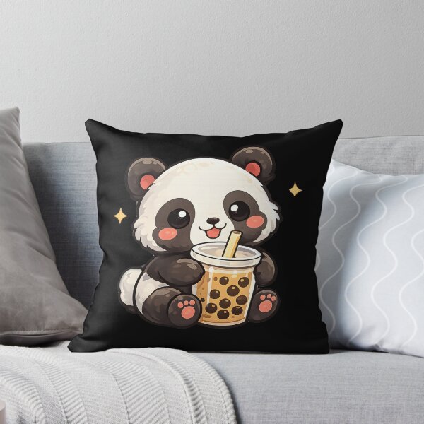 Item preview, Cute Baby Panda Drinking Bubble Tea designed and sold by SoftStyleStudio ⭐⭐⭐.