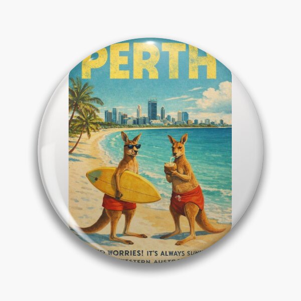 Item preview, Perth Western Australia Swan River Coastline with Perth Skyline and Kangaroo Beach Scene designed and sold by Places On Earth.