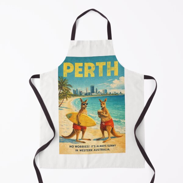 Item preview, Perth Western Australia Swan River Coastline with Perth Skyline and Kangaroo Beach Scene designed and sold by Places On Earth.