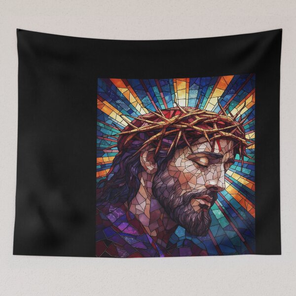 Item preview, Stained Glass Jesus Christ Crown of Thorns designed and sold by emmanuelsilve.