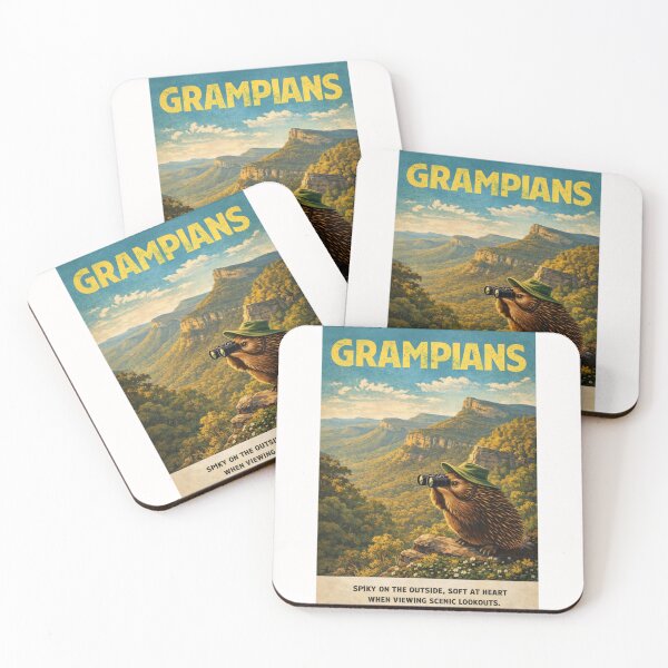 Item preview, Grampians Victoria Australia Scenic Lookouts across the Grampians Ranges with Echidna Wildlife designed and sold by Places On Earth.
