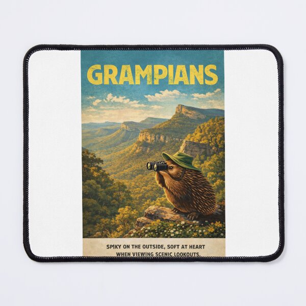 Item preview, Grampians Victoria Australia Scenic Lookouts across the Grampians Ranges with Echidna Wildlife designed and sold by Places On Earth.