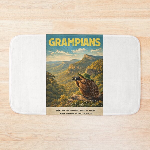 Item preview, Grampians Victoria Australia Scenic Lookouts across the Grampians Ranges with Echidna Wildlife designed and sold by Places On Earth.