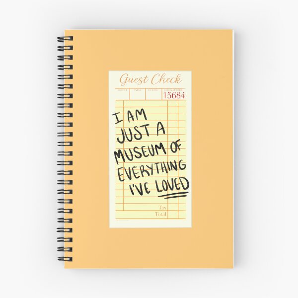 Item preview, I am just a museum of everything i've loved | guest check | docket | yellow designed and sold by Sophie Louise Arts.