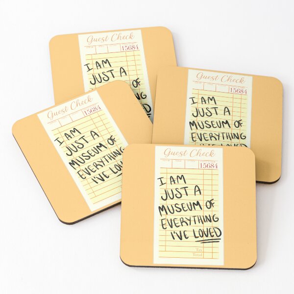 Item preview, I am just a museum of everything i've loved | guest check | docket | yellow designed and sold by Sophie Louise Arts.